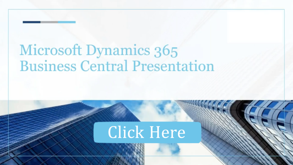 Microsoft Dynamics 365 Business Central presentation